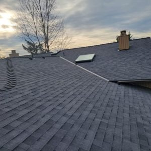 New asphalt shingle roof installation