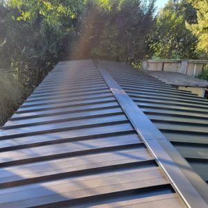 Modern standing seam metal roof
